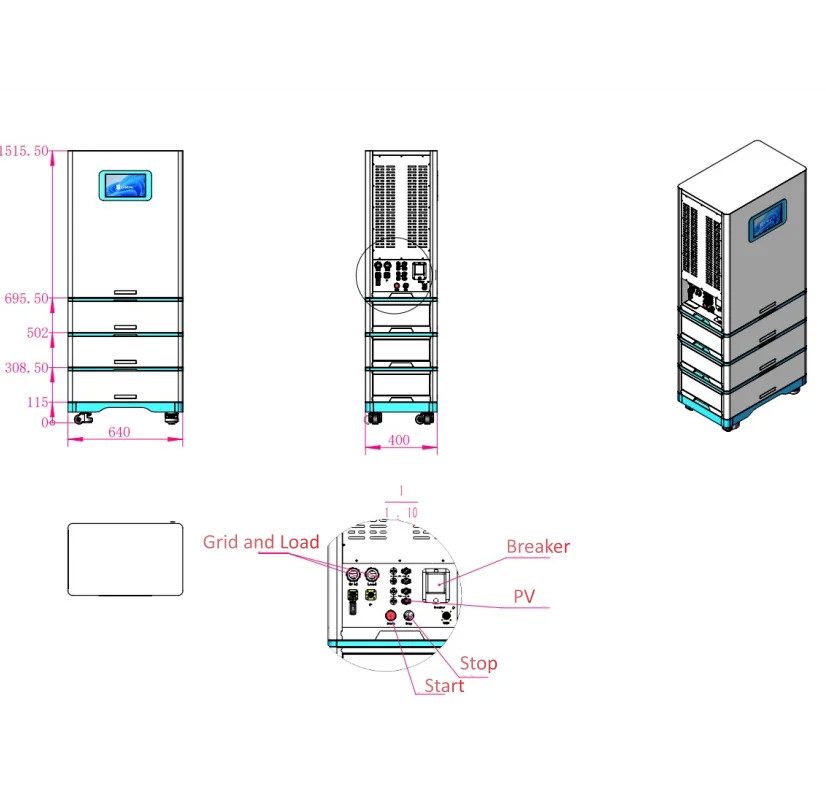Pinsheng personnalisé 3 phases 3 phases 10kva 20kwh Grid Tie Batterie à ions de lithium haute tension pour un usage commercial