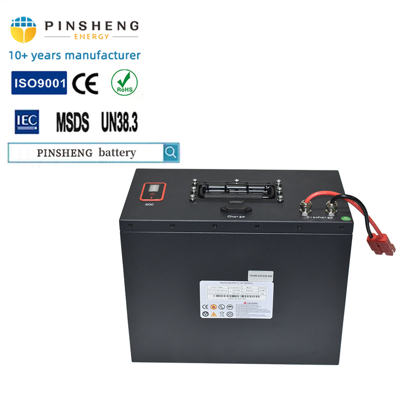 Pinsheng Customizable 72V 50Ah LiFePO4 Battery with 3 Years Warranty for Electric Vehicles and Solar Storage