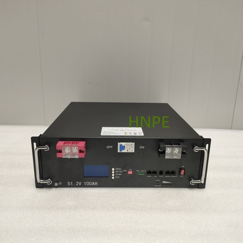 Bloc-batterie HNPE 51,2 V 10 kWh Lifepo4 avec 6000 cycles de vie pour système de stockage d'énergie solaire domestique
