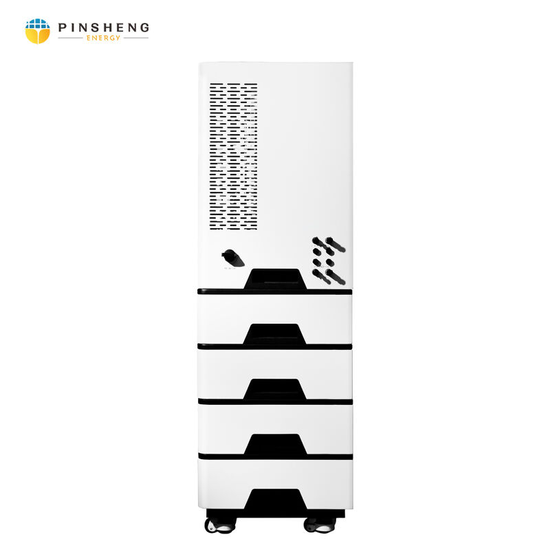 Modules empilés tout-en-un Pinsheng 51.2V Batterie au lithium LiFePO4 10Kwh 20Kwh et onduleur hybride 10Kw
