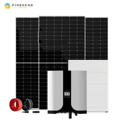 PINSHENG Système solaire hors réseau 10KW Système solaire complet 10000W Panneaux solaires avec batterie ESS